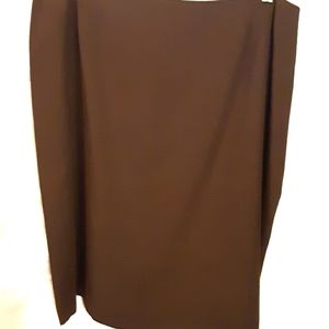 EUC PLUS SIZE 16  Casual Corner Dark Brown Skirt